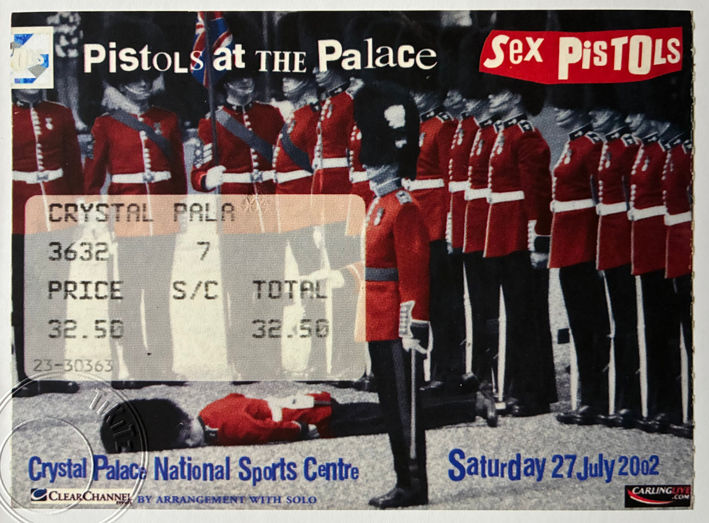 SEX PISTOLS - 2002 Crystal Palace National Sports Centre framed ticket giclee print