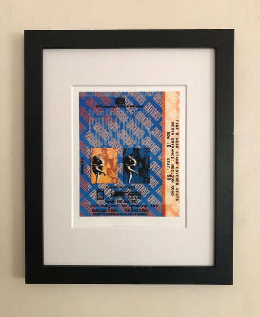 GUNS N ROSES- 1992 Gateshead Stadium, London framed ticket giclee print