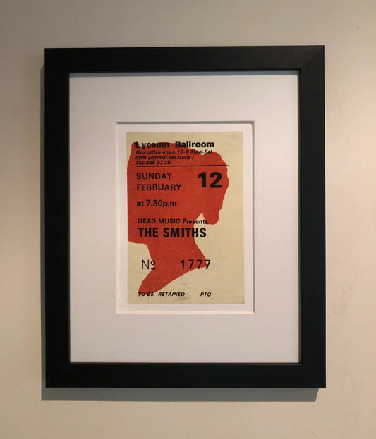THE SMITHS - 1984 Lyceum Ballroom, London framed ticket giclee print