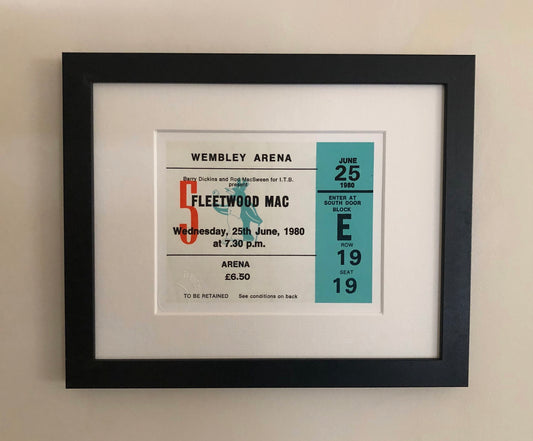 FLEETWOOD MAC - 1980 Wembley Arena , London framed ticket giclee print